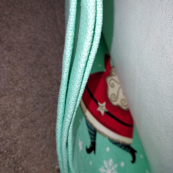 JOHANNA PARKER Mint Green SANTA CLAUS Christmas Cotton PLACEMATS Set of … - Picture 5 of 7